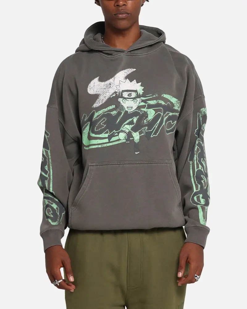 Goat Crew X Naruto Sage Mode Premium Hoodie Washed Charcoal 1
