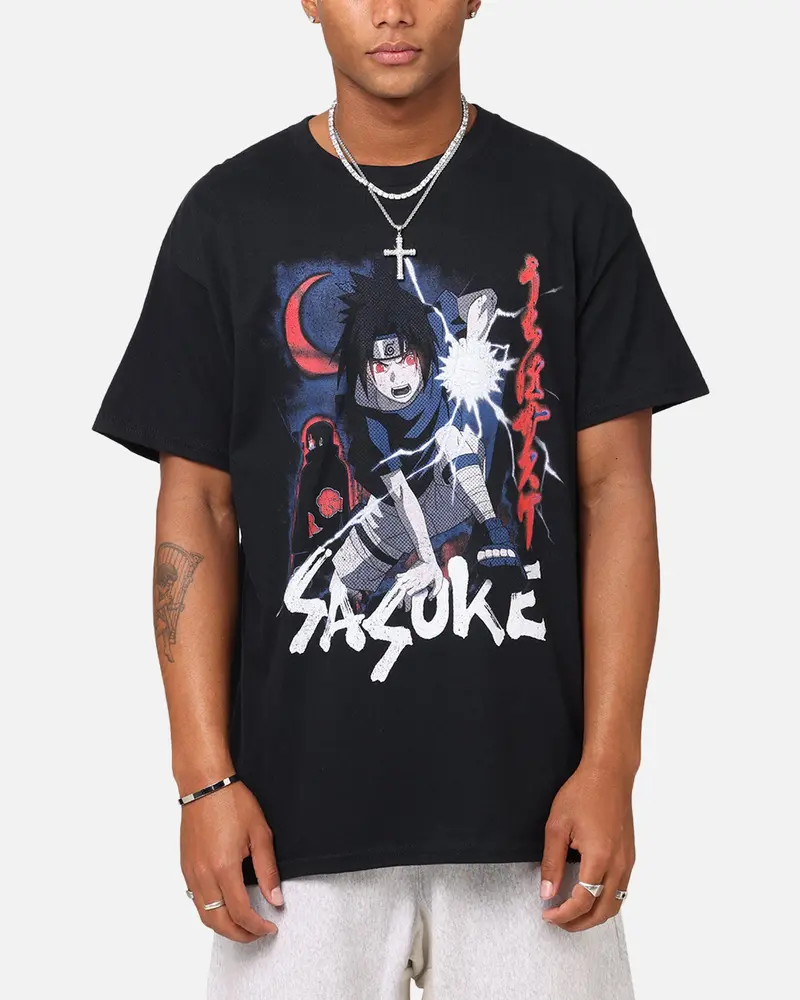 Goat Crew X Naruto Sasuke Premium Vintage T-Shirt Black 1