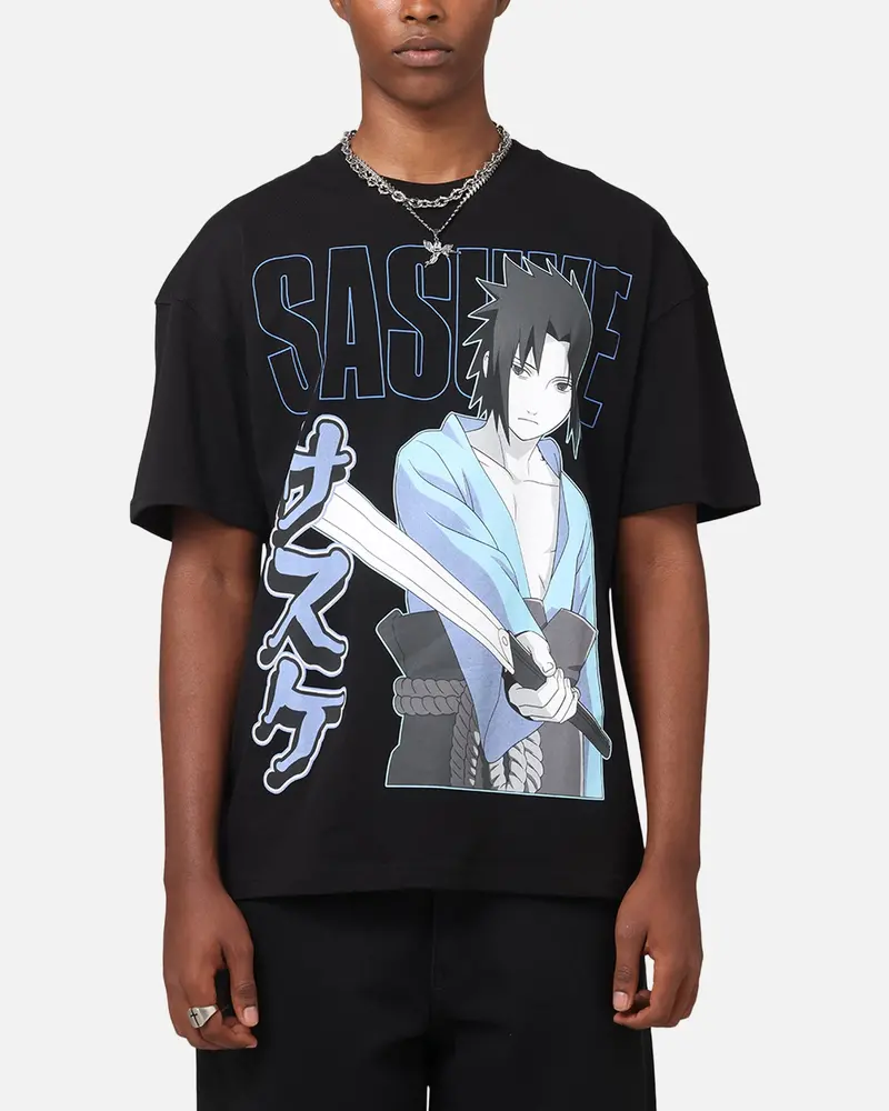 Goat Crew X Naruto Sasuke T-Shirt Black 1