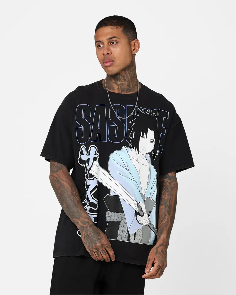 Goat Crew X Naruto Sasuke Vintage T-Shirt Black Wash 1