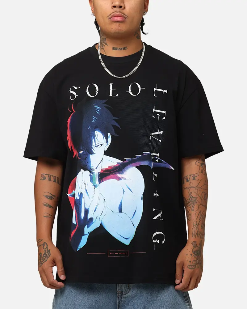 Goat Crew X Solo Leveling Solo Leveling Heavy T-Shirt Black 1