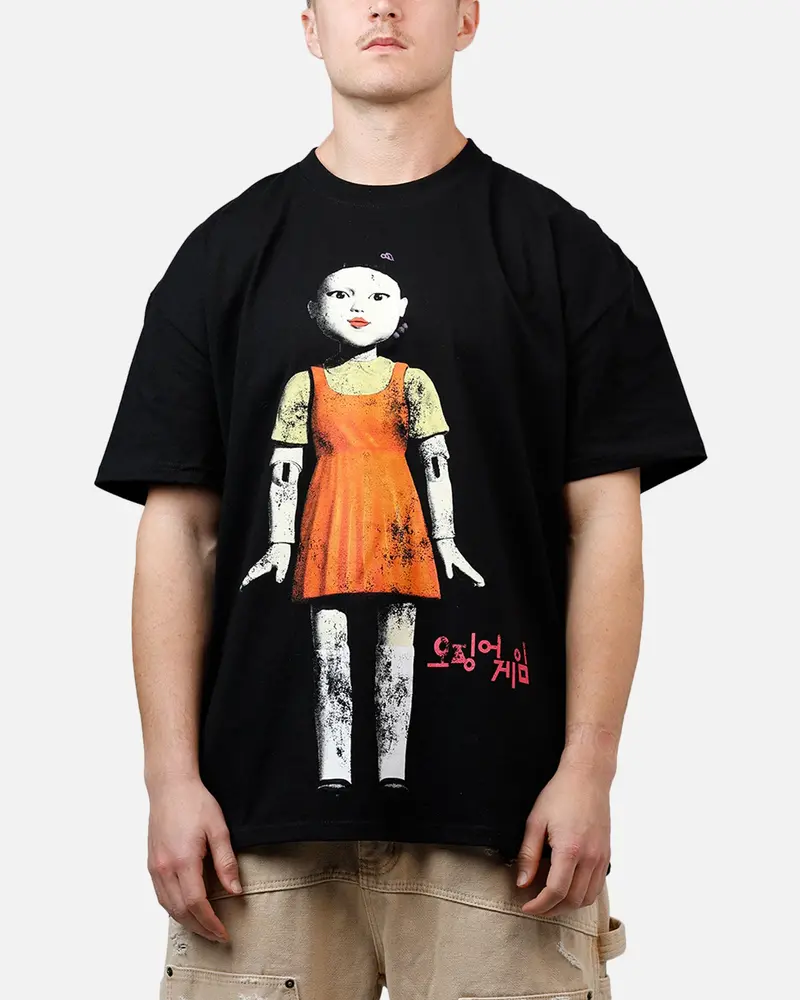 Goat Crew X Squid Game Young-Hee Vintage T-Shirt Black 1