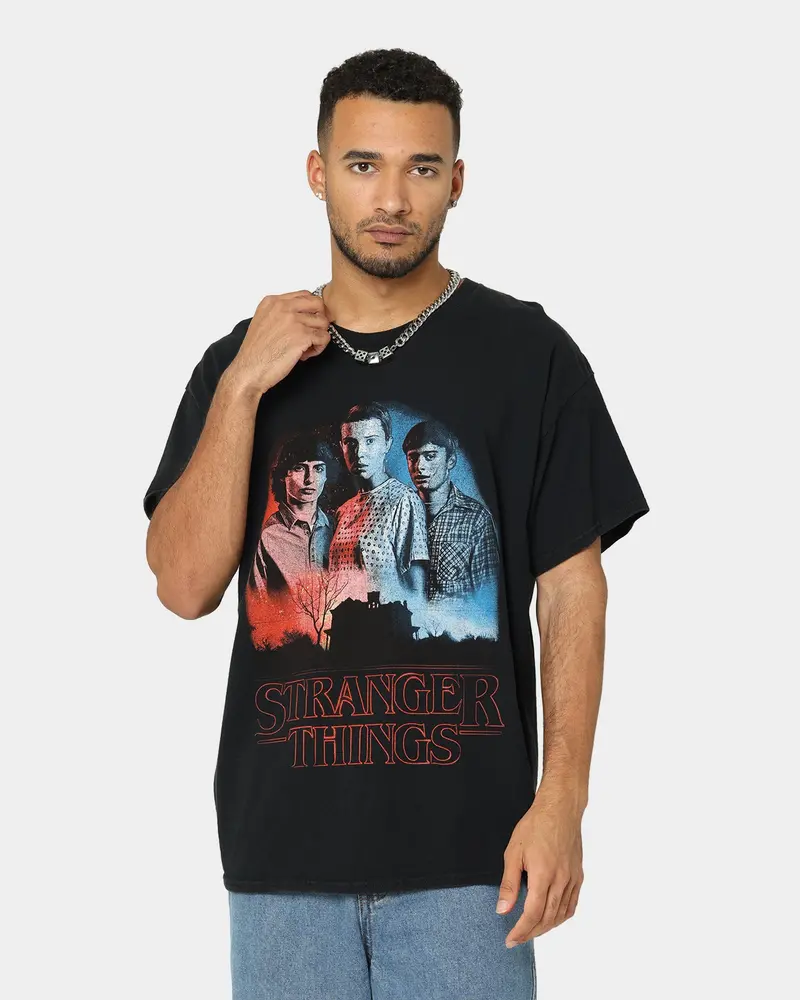 Goat Crew X Stranger Things Beginning Vintage T-Shirt Washed Black 1