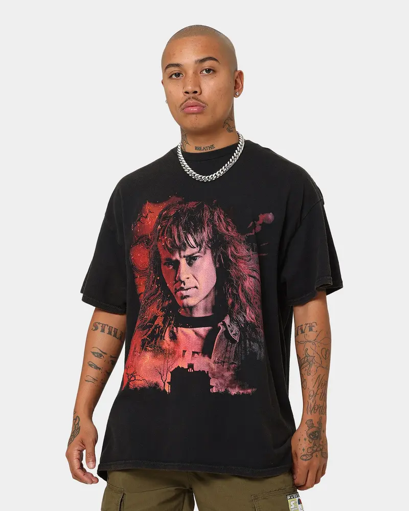Goat Crew X Stranger Things Eddie Vintage T-Shirt Black Wash 1