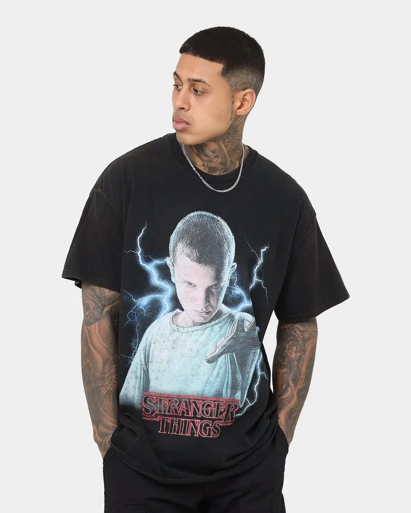 Goat Crew X Stranger Things Eleven Premium Vintage T-Shirt Black Wash 1