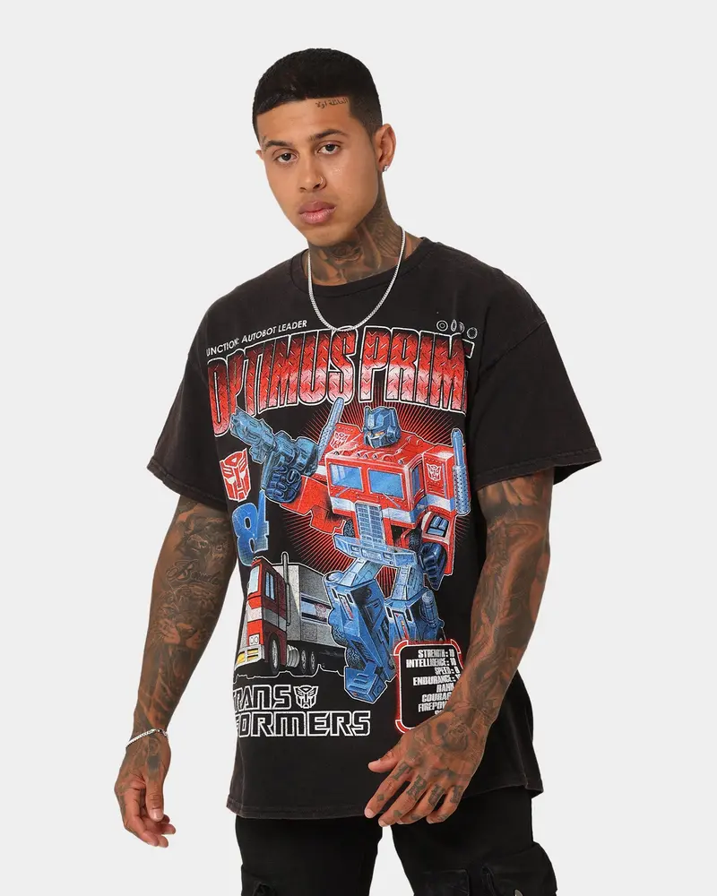 Goat Crew X Transformers Optimus Prime Vintage T-Shirt Black Wash 1