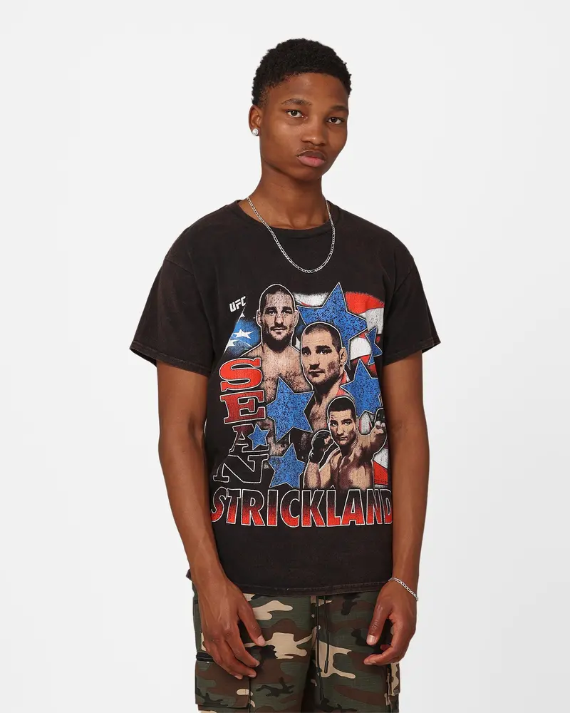 Goat Crew X Ufc Sean Strickland Vintage T-Shirt Black Wash 1