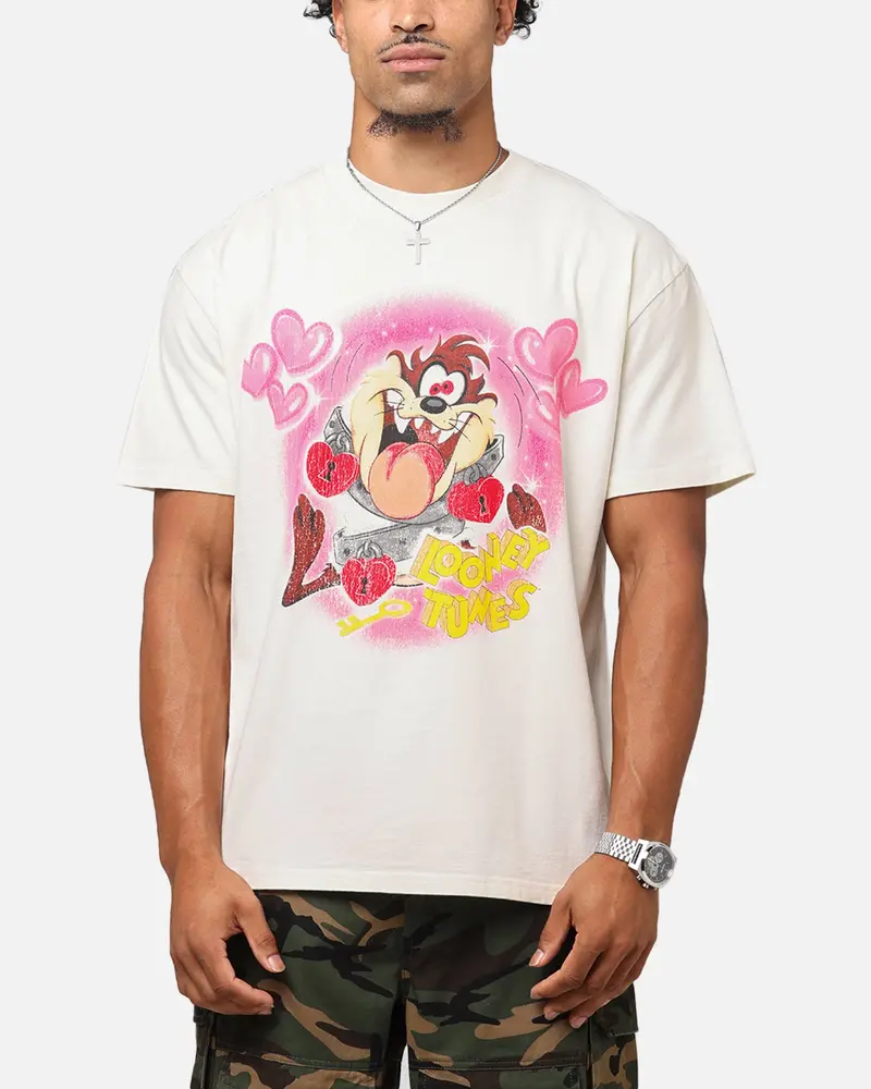 Goat Crew X Warner Bros. Looney Tunes In Love Looney Heavy T-Shirt Off White 1