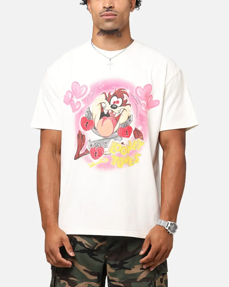 Goat Crew X Warner Bros. Looney Tunes In Love Looney Heavyweight T-Shirt Off White 1