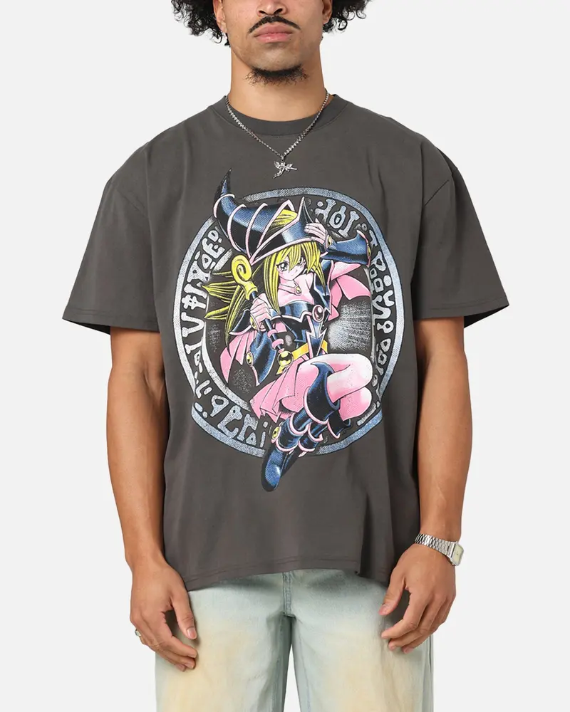 Goat Crew X Yu-Gi-Oh! Dark Magician Girl Card Heavy T-Shirt Black Wash 1