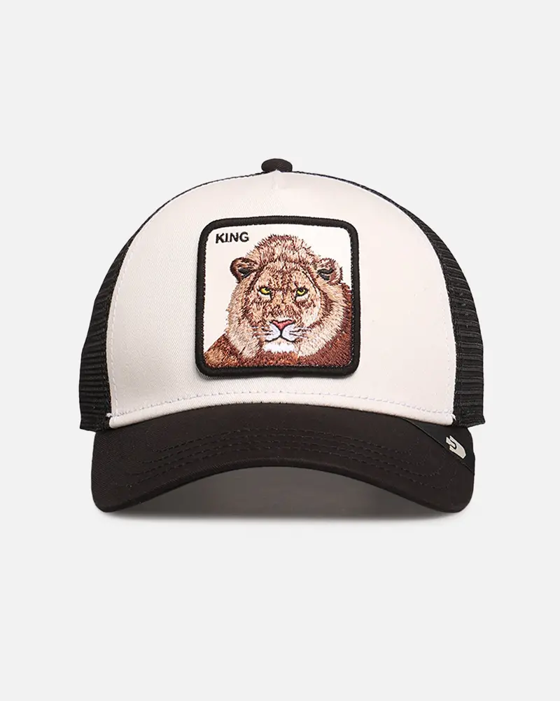 Goorin Bros The King Lion Trucker Snapback Off White/Black 1