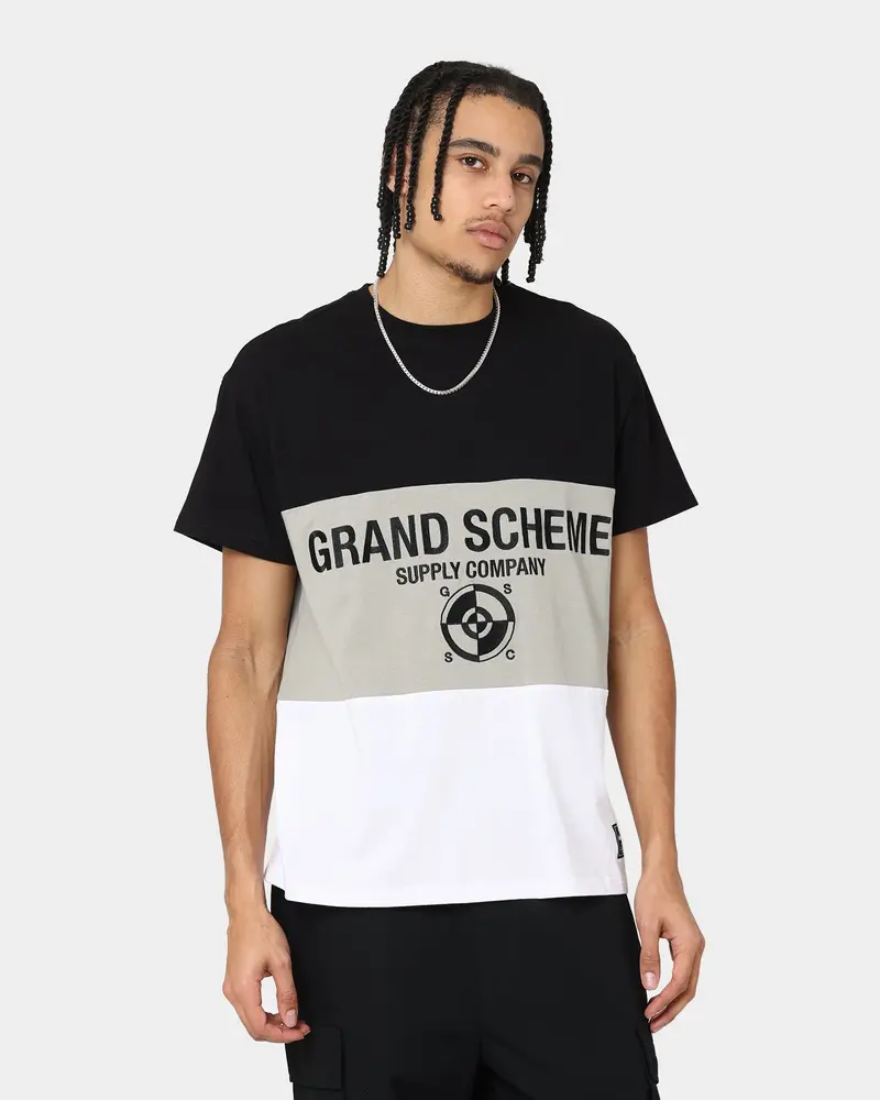 Grand Scheme Colour Block T-Shirt Black/White/Grey 1