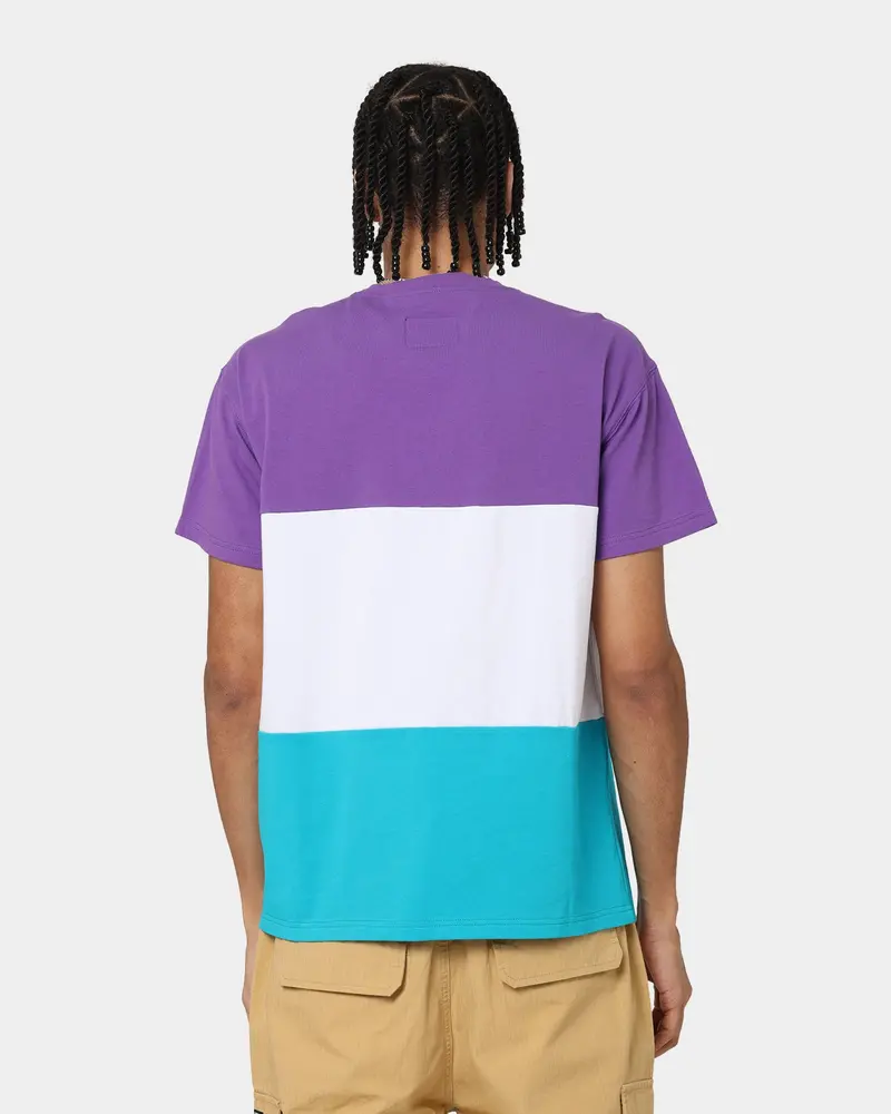 Grand Scheme Colour Block T-Shirt Purple/White/Blue 4