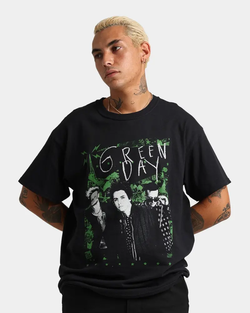 Green Day Green Lean T-Shirt Black 1