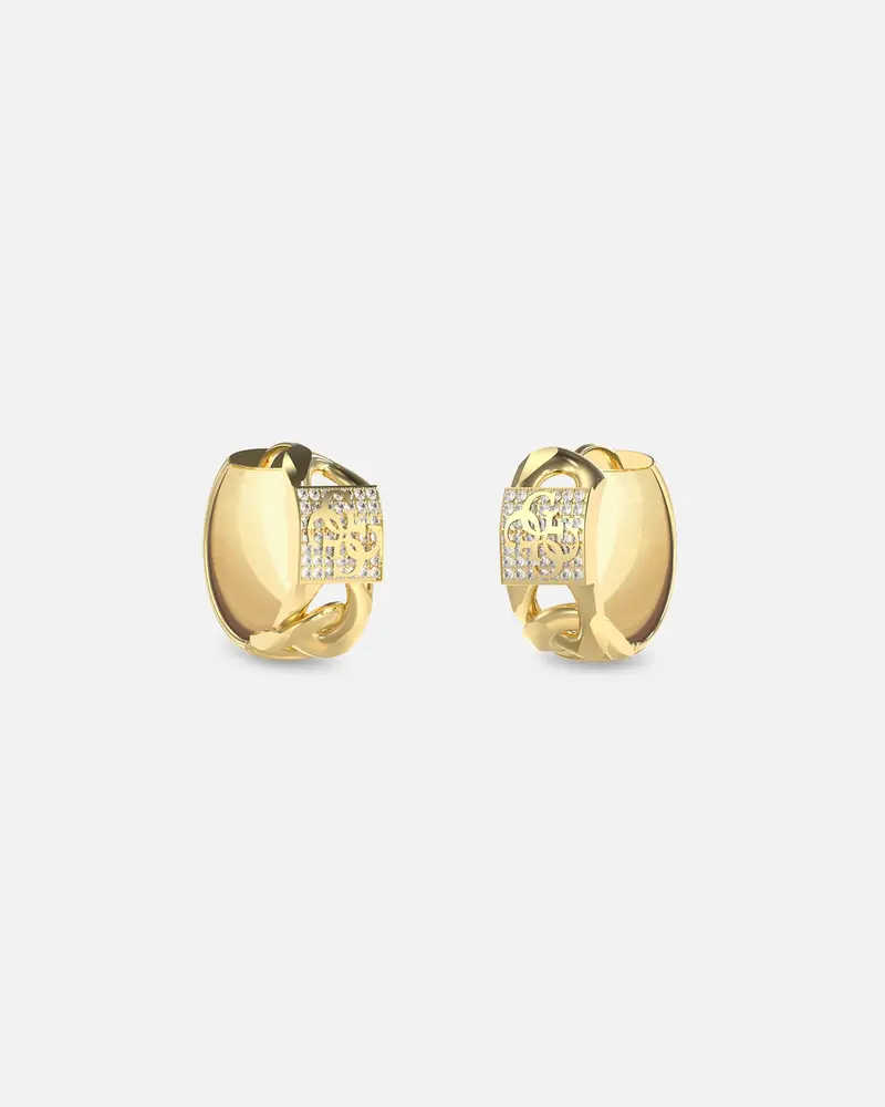 Guess Mainline 15Mm 4G Pave Earrings Gold 1