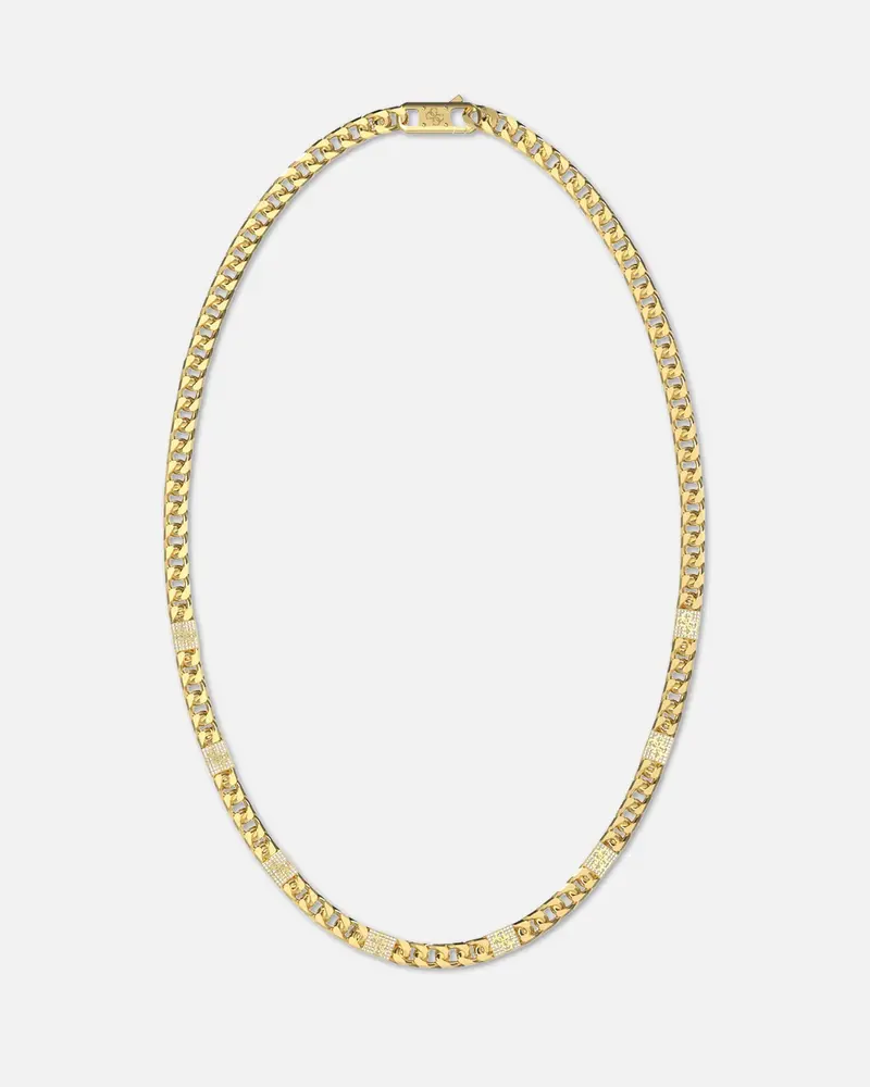 Guess Mainline 21" 4G Chain Pave Necklace Gold 1