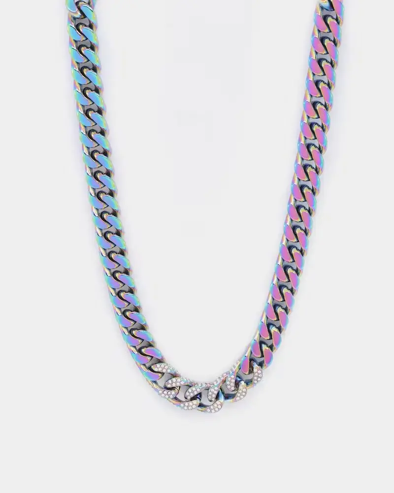 Guess Mainline 23" 8Mm Curb Chain Iridescent 1
