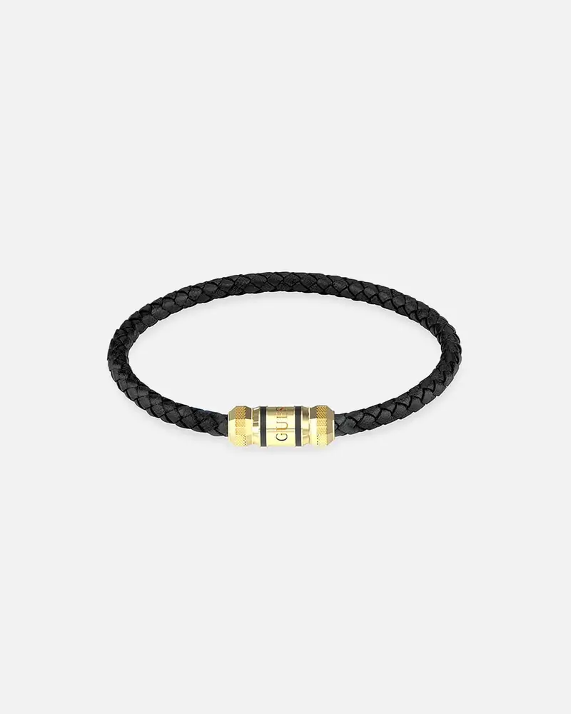 Guess Mainline Exagon Leather Bracelet Gold 1