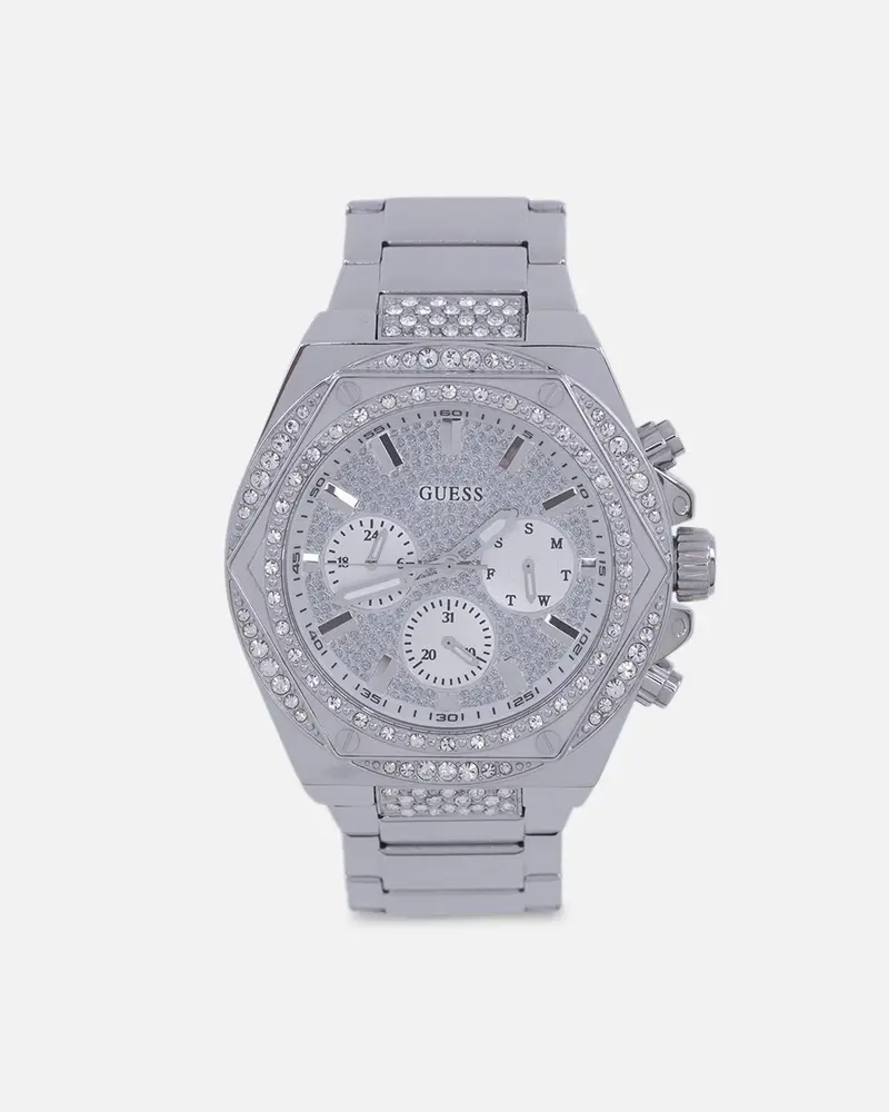 Guess Mainline Fury Glitz Bracelet Watch Silver 1