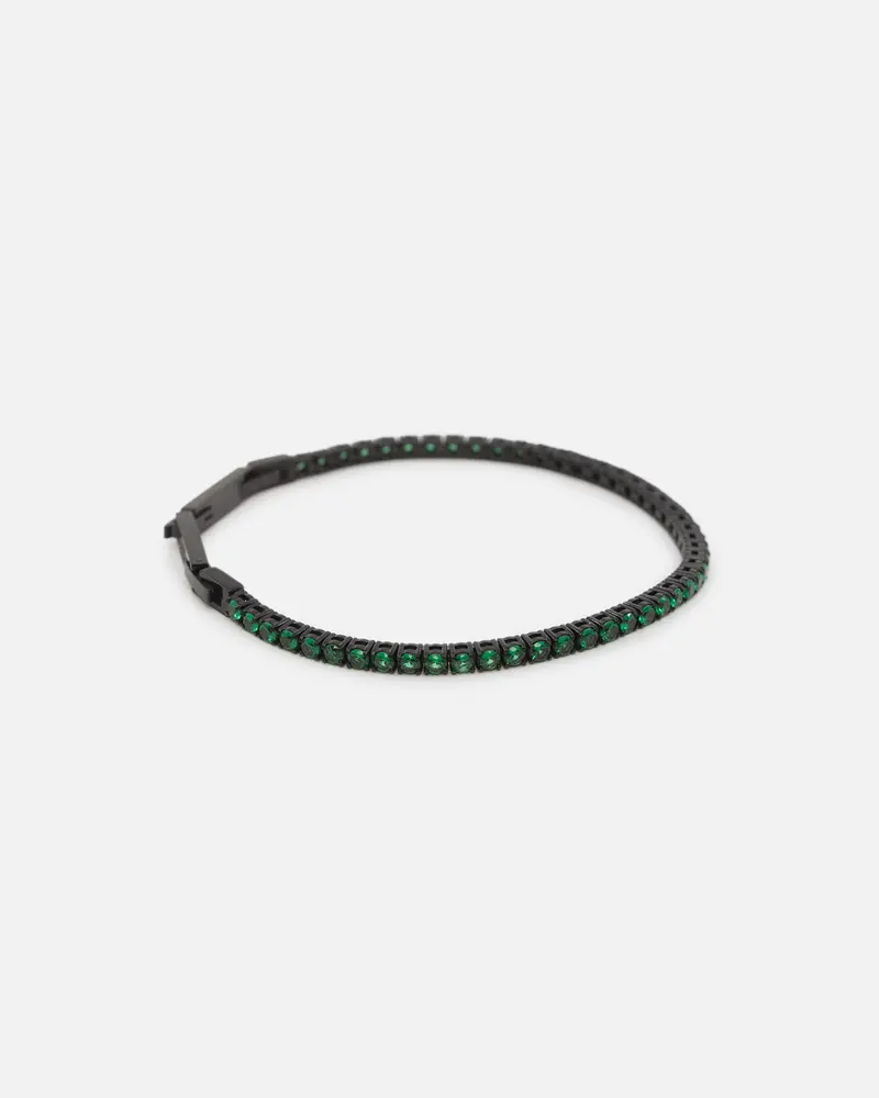 Guess Mainline Green Tennis Logo Bracelet Multi 1