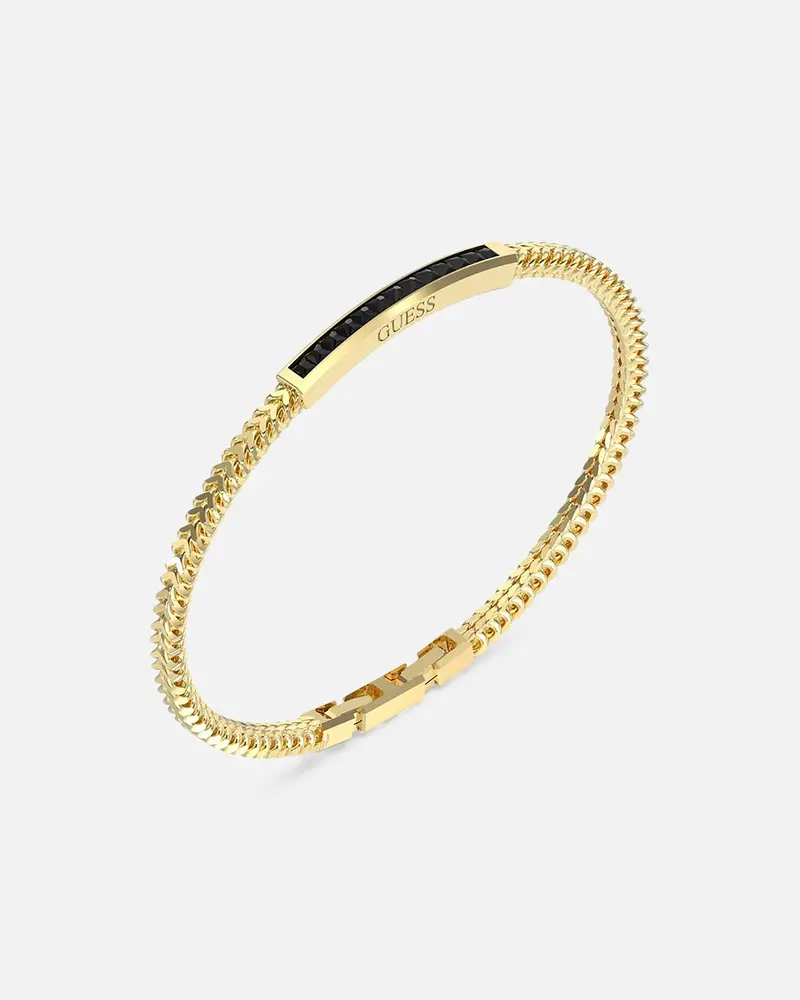 Guess Mainline Noir Crystals Plate Bracelet Gold 1