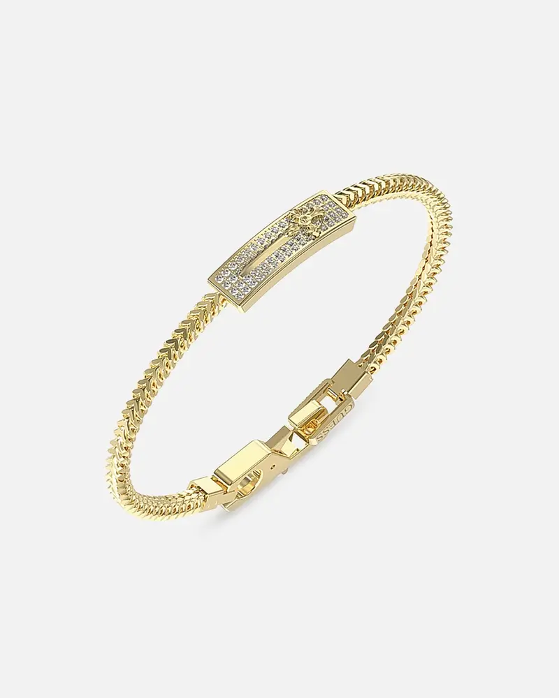 Guess Mainline Rebel Knight Dagger Crystal Bracelet Gold 1