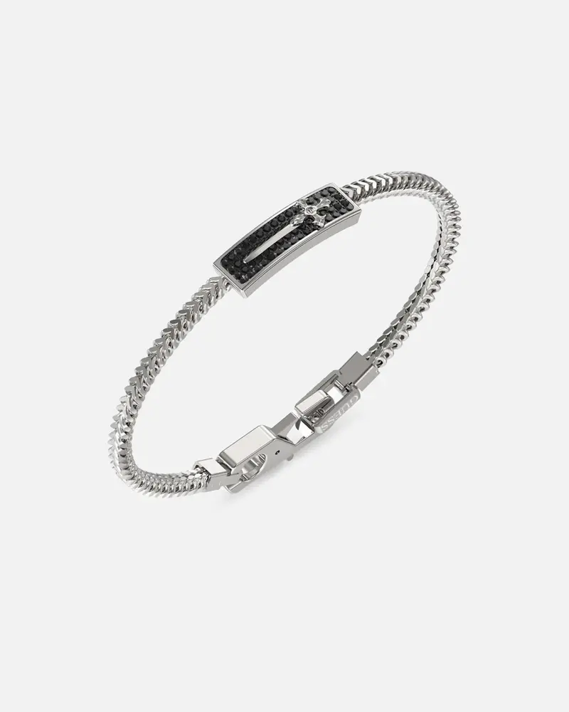 Guess Mainline Rebel Knight Dagger Crystal Bracelet Silver 1