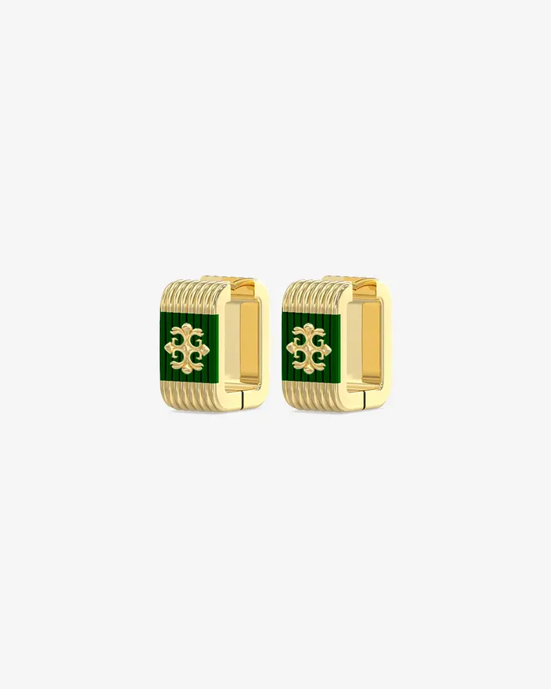Guess Mainline Rebel Moon 12Mm Striped Earrings Gold 1