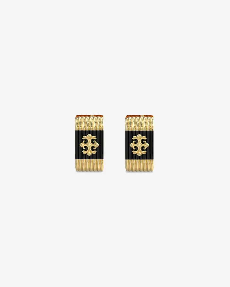 Guess Mainline Rebel Moon 12Mm Striped Earrings Gold 1