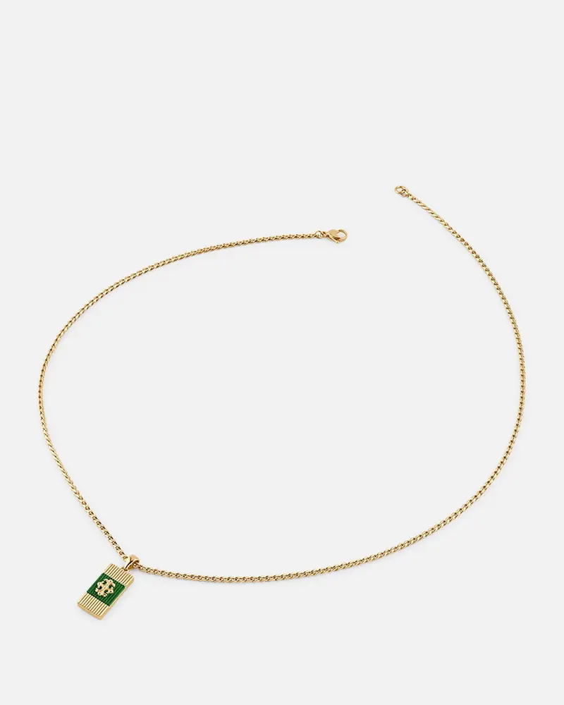 Guess Mainline Rebel Moon 26" Tag Necklace Gold 1
