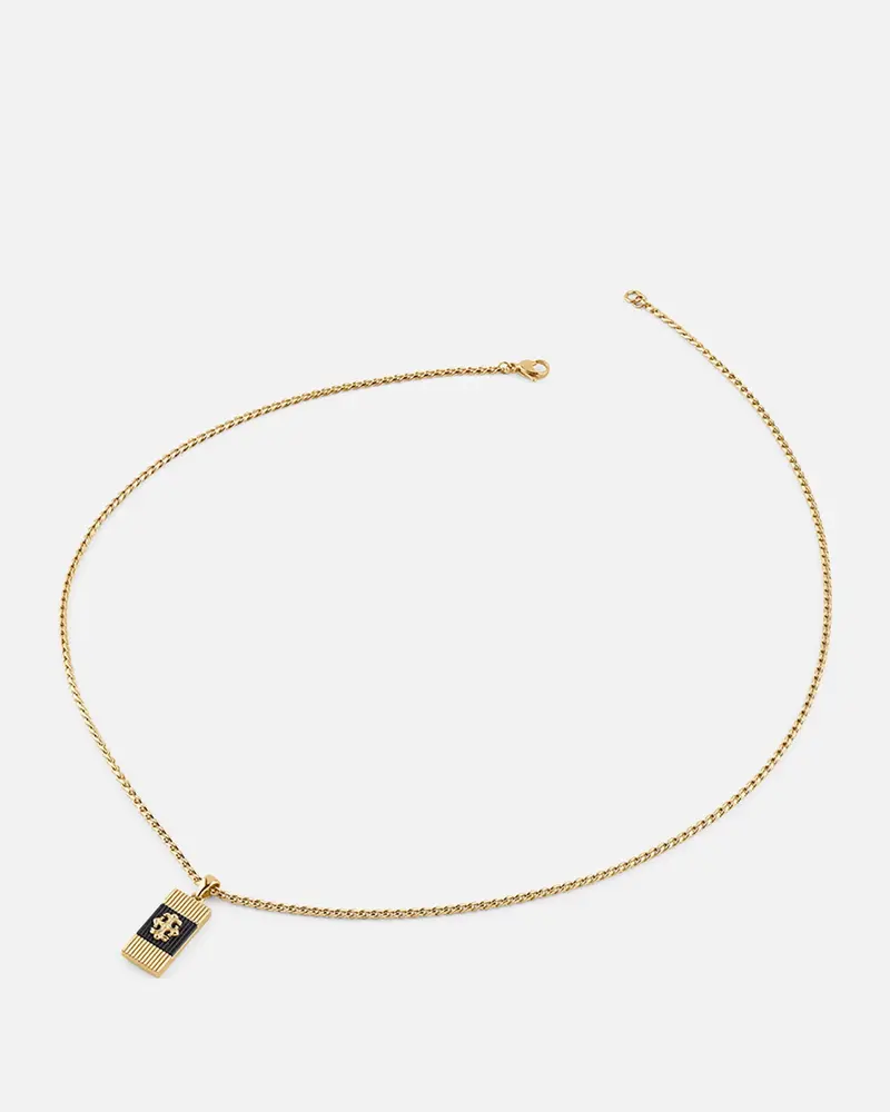 Guess Mainline Rebel Moon 26" Tag Necklace Gold 1