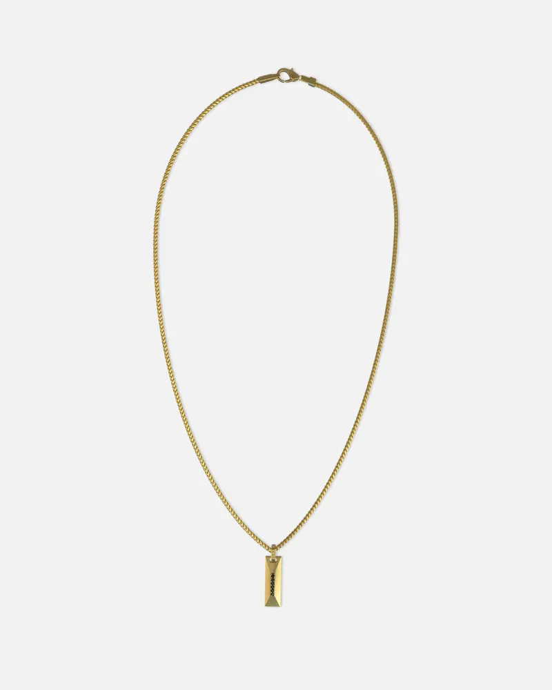 Guess Mainline True Spirit Crystal Tag Necklace Gold 1