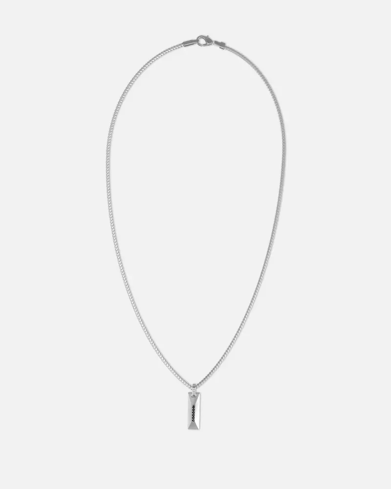 Guess Mainline True Spirit Crystal Tag Necklace Silver 1