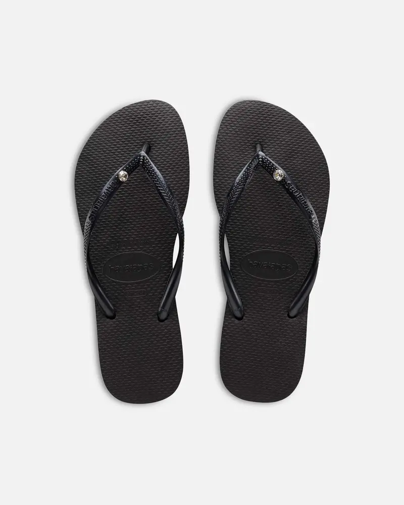 Havaianas Women's Slim Crystal Thongs Black 1