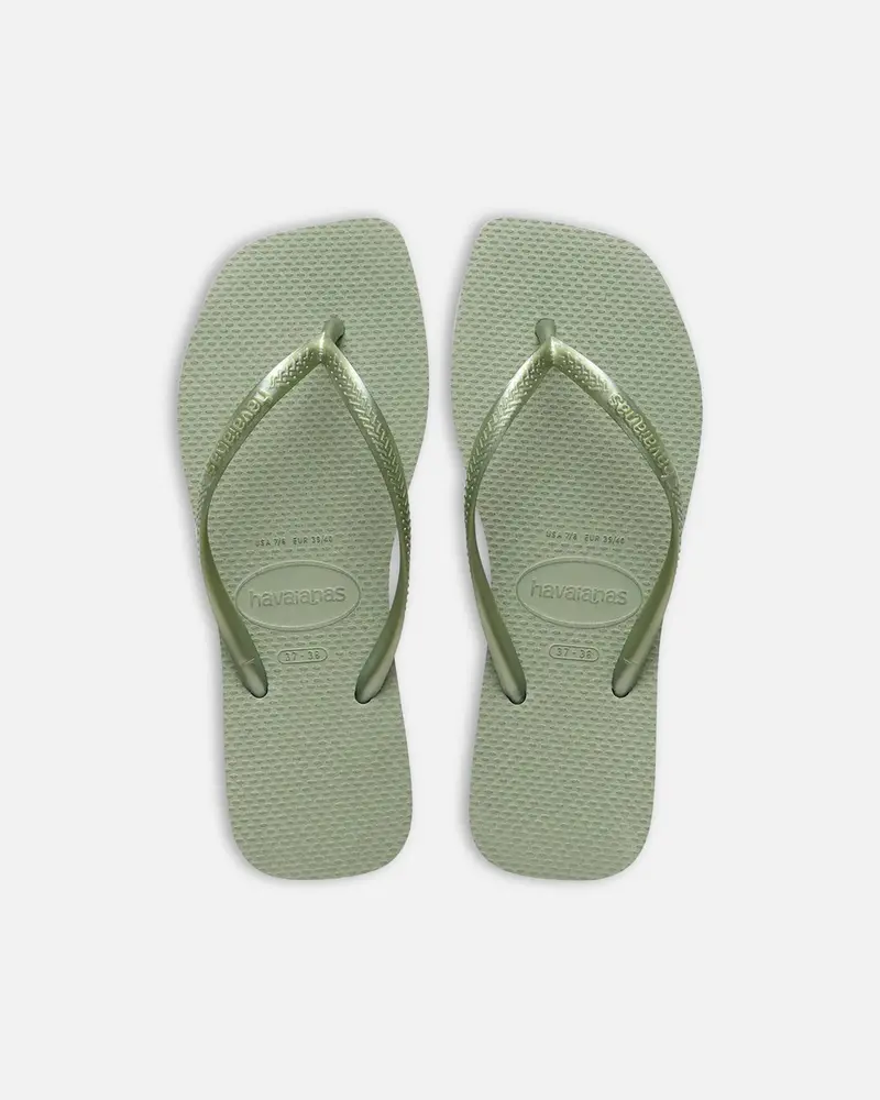 Havaianas Women's Slim Square Thongs Green 1