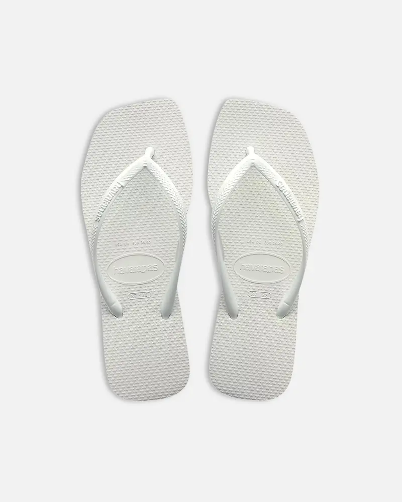 Havaianas Women's Slim Square Thongs White 1