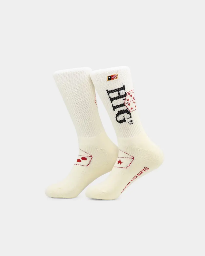 Honor The Gift Women's Lucky 7 Socks Bone 1