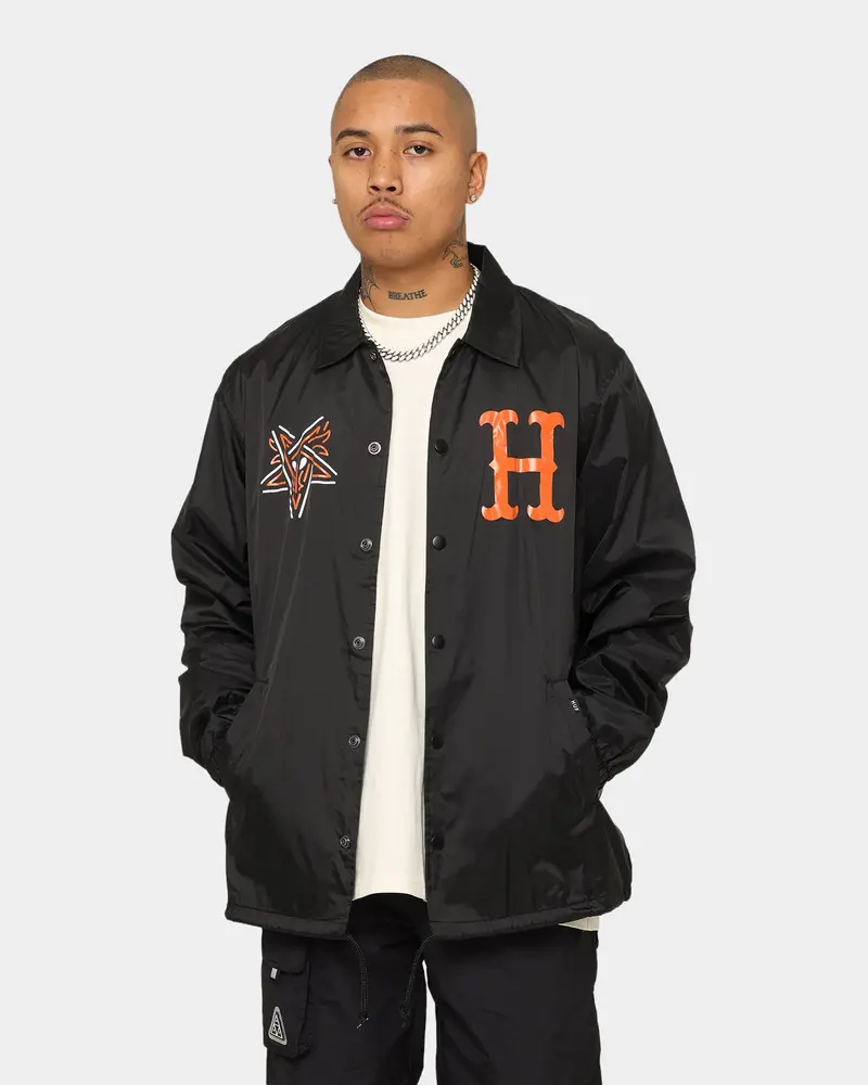Huf X Thrasher Split Coaches Jacket Black 1