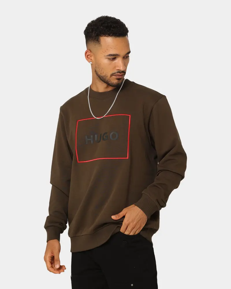 Hugo Boss Delery Crewneck Dark Green 1