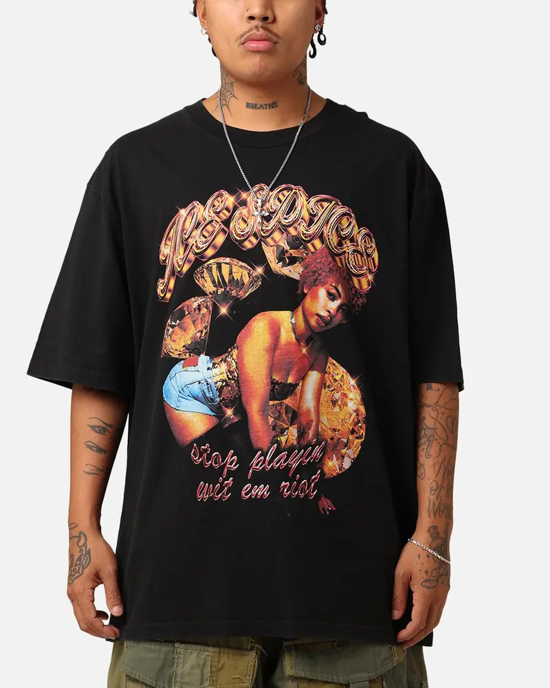 Ice Spice Riot T-Shirt Washed Black 1
