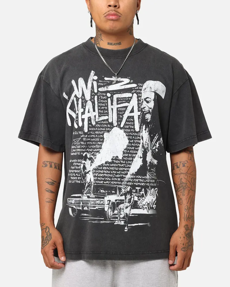 Id Supply Wiz Khalifa Up In Smoke T-Shirt Washed Black 1