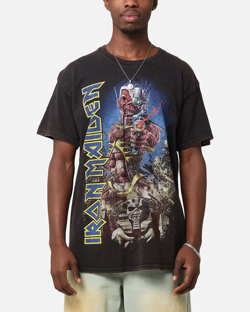 Iron Maiden Back In Time Vintage T-Shirt Black Vintage 1