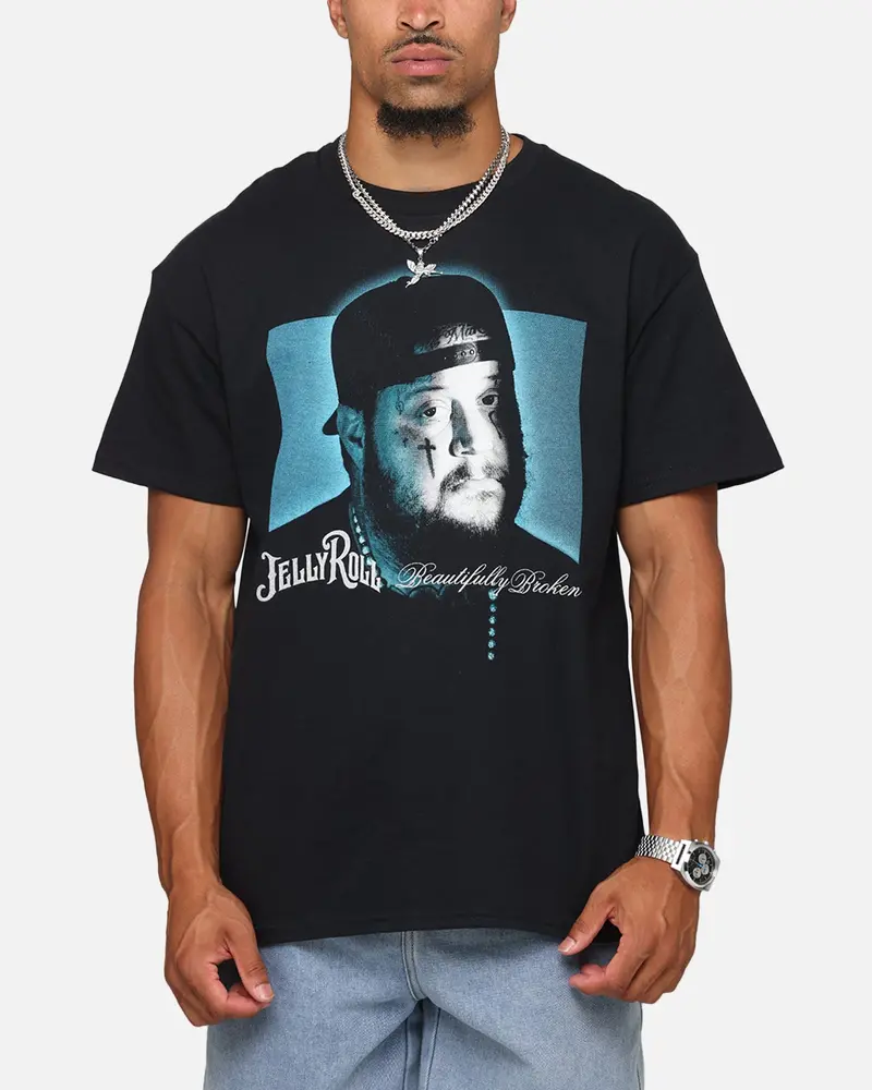 Jelly Roll Square Portrait T-Shirt Black 1