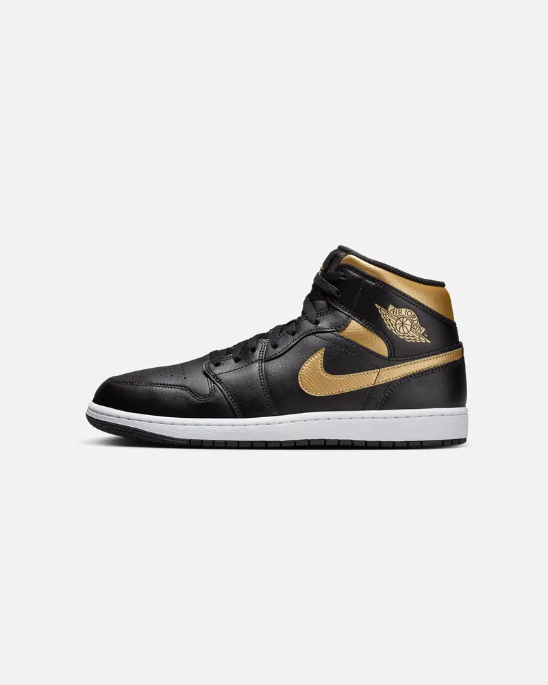 Jordan Air Jordan 1 Mid "Metallic Gold" Black/Metallic 1