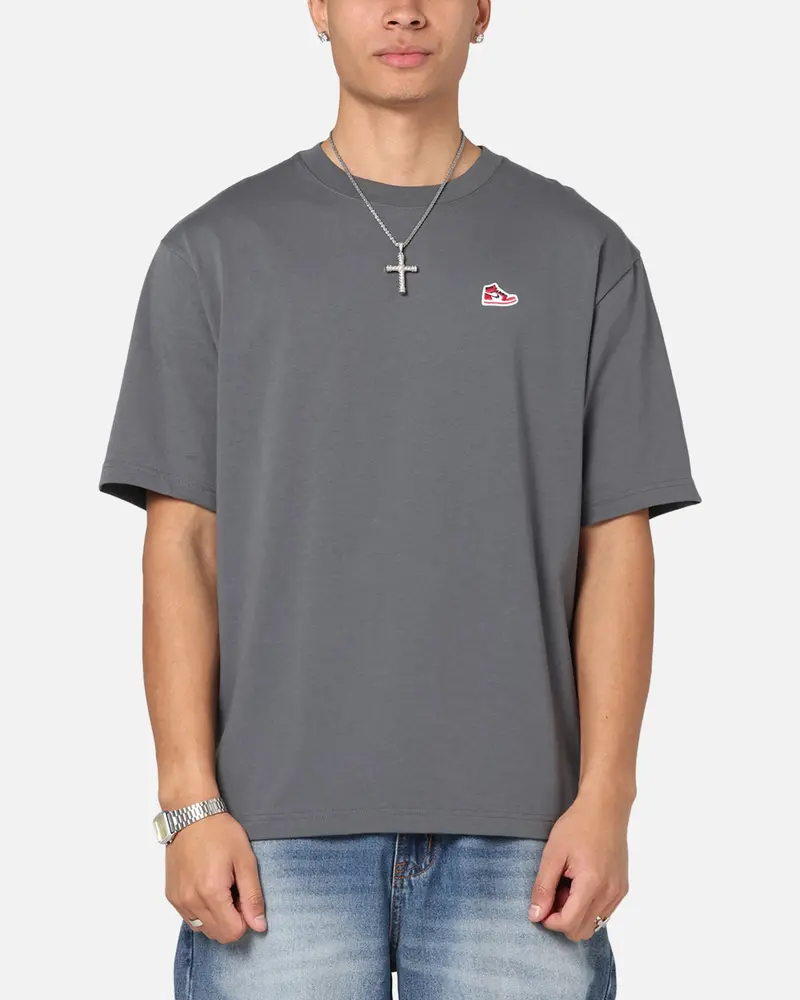 Jordan Brand Sneaker Patch Crewneck T-Shirt Black/Grey 1