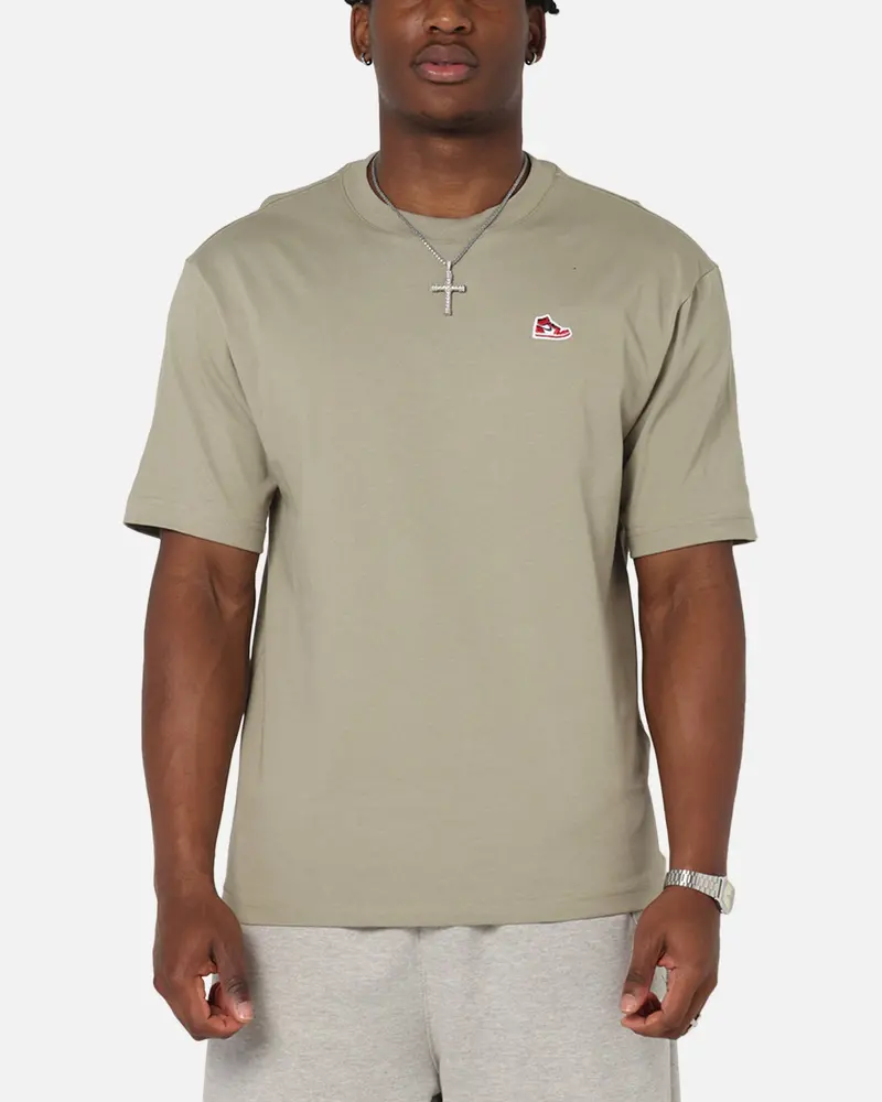 Jordan Brand Sneaker Patch Crewneck T-Shirt Khaki/Black 1