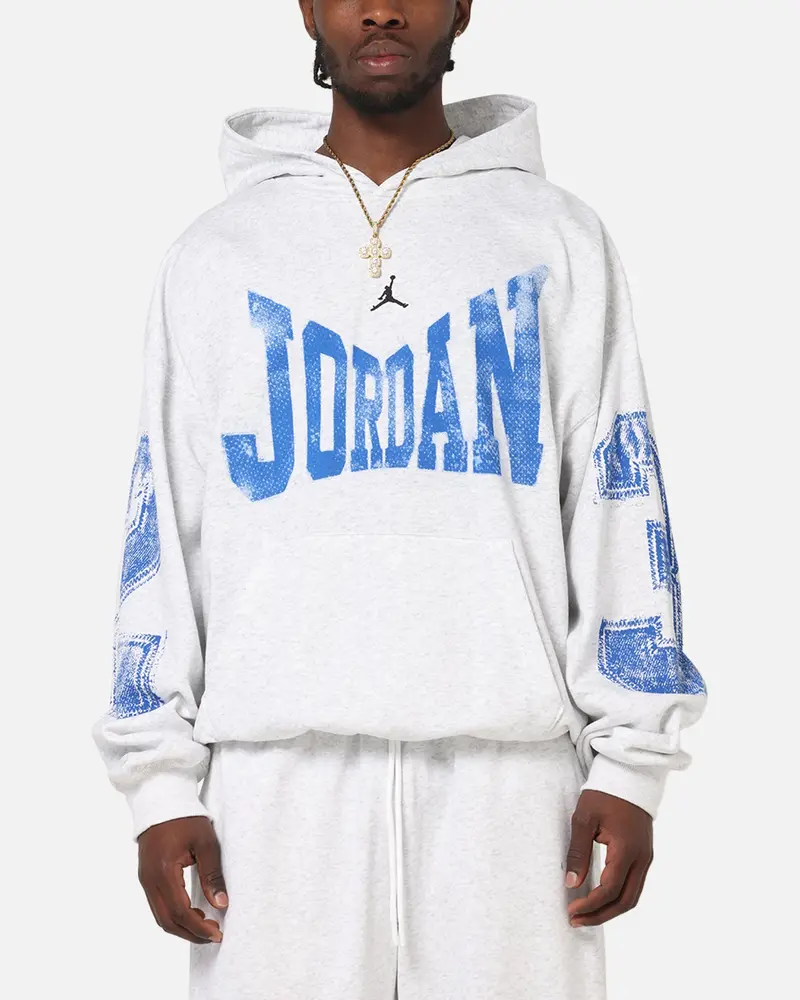 Jordan Brooklyn Collegiate Pullover Hoodie Birch Heather Grey 1