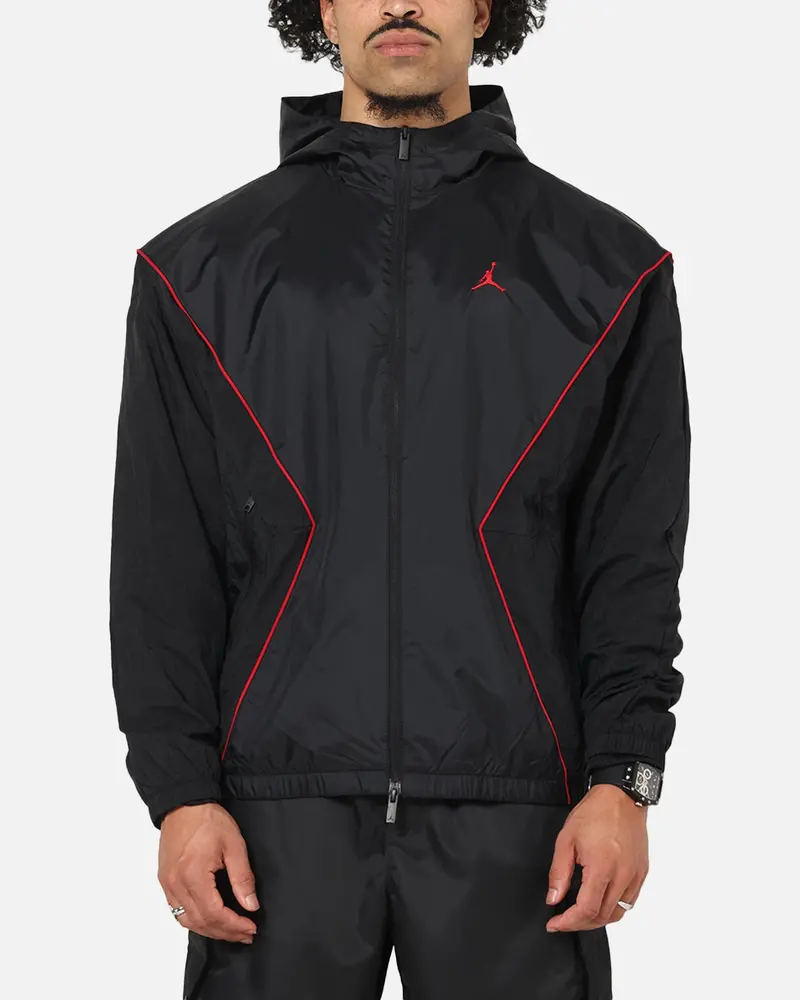 Jordan Brooklyn Draft Jacket Black/Black/Red 1