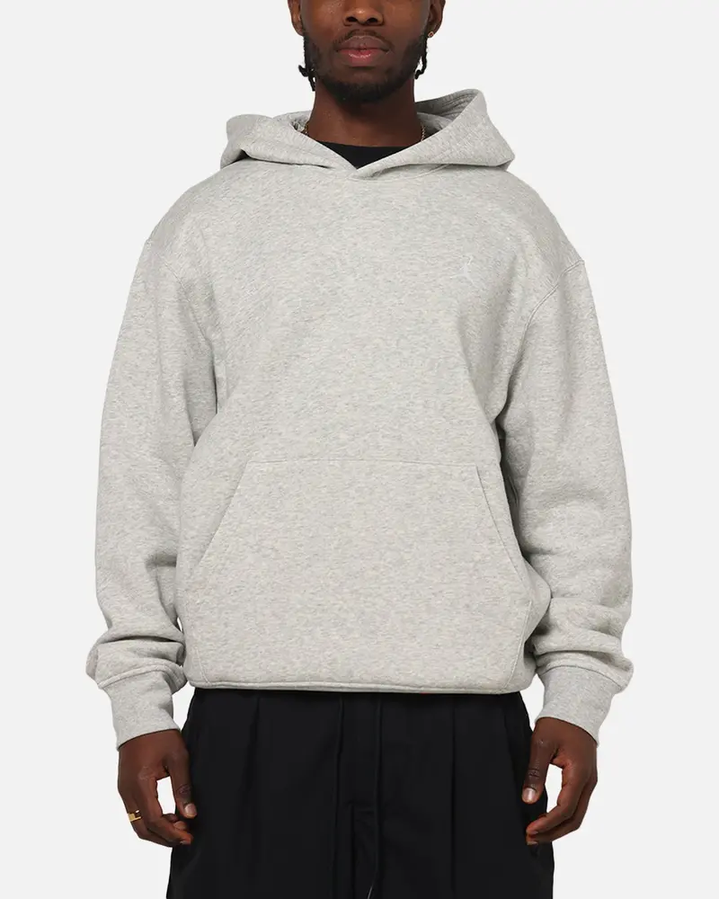 Jordan Brooklyn Fleece Pullover Hoodie Grey Heather/White 1