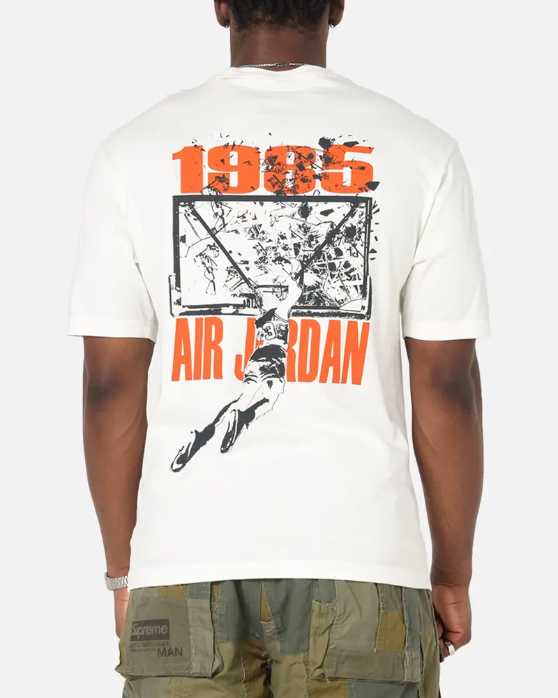 Jordan Brooklyn Shattered Back Board Oversized Graphic T-Shirt Sail 1